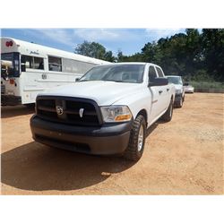 2012 DODGE RAM 1500 PICK UP, VIN/SN:1C6RD7KP7CS272687 - 4X4, CREW CAB, V8 GAS ENGINE, A/T, ODOMETER 