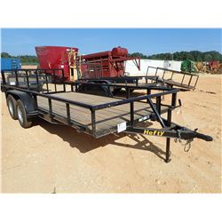 2019 HEFTY TRAILER, VIN/SN:5NKBU1628KP011339 - 7' X 16', 2' DOVETAIL, FOLD RAMP, 7,000#, 205/75R15 T