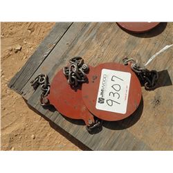 (2) GONG TARGET 10" 1/2" AR500 W/ CHAIN (C-6)