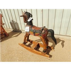60" TEAKWOOD ROCKING HORSE (C6)