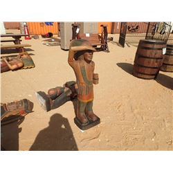 40" TEAKWOOD INDIAN BRAVE (C6)