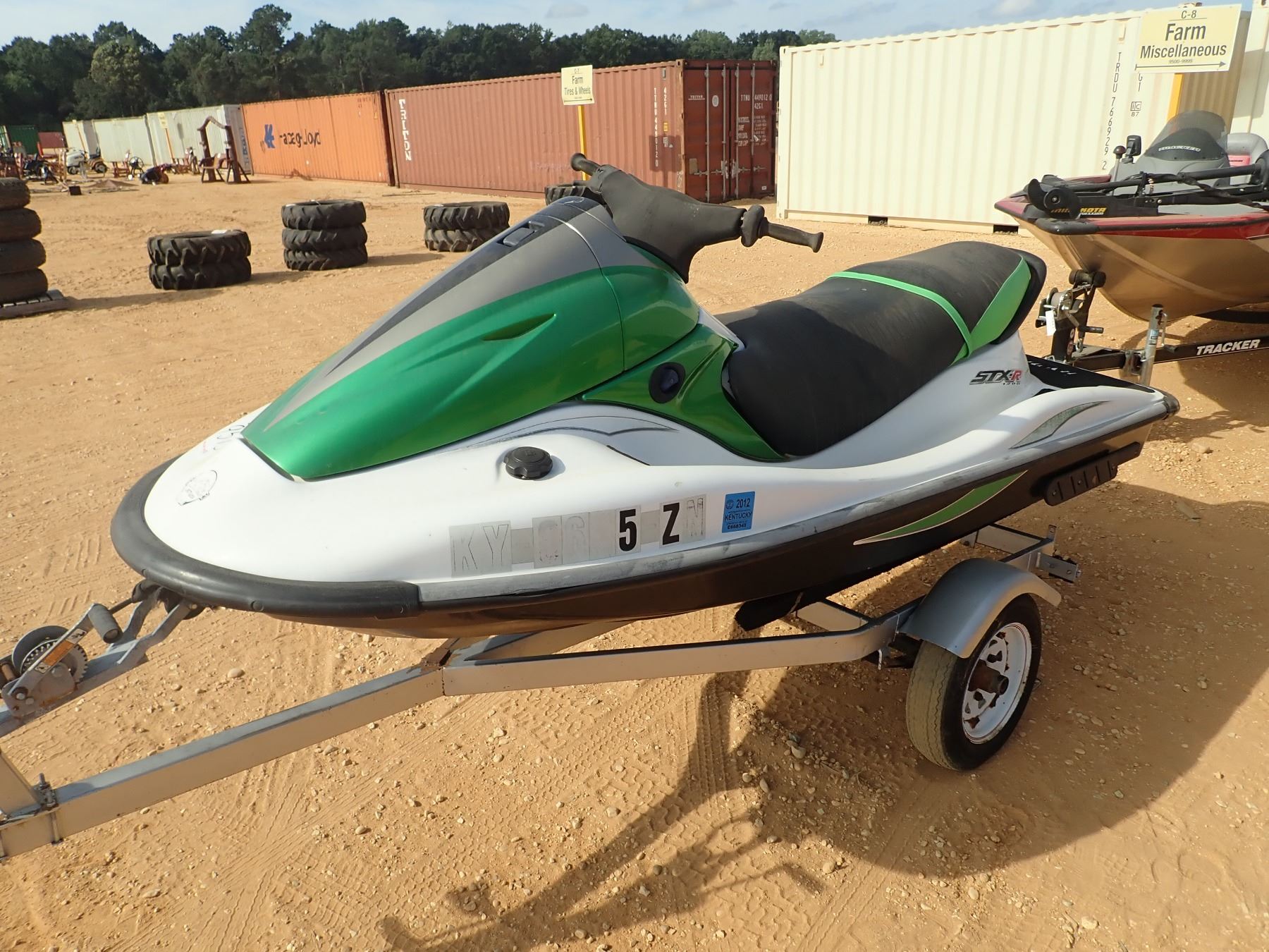 KAWASAKI STX-R 1200 JET SKI WITH S/A TRAILER (C-8) - J.M. Wood Auction ...