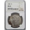 Image 1 : 1886-P Morgan Silver Dollar $ NGC MS 62 Lightly To