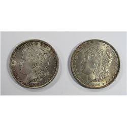 2 - 1885 MORGAN DOLLARS AU'S