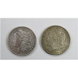 2 - AU MORGAN DOLLARS: 1897 & 1902-O