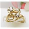 Image 1 : Ladys diamond ring with three diamonds approx .55