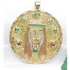 Image 1 : Unique circle pendant or pin with ladys face 18kt