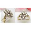 Image 1 : Ladys diamond cluster ring approx .60Ctw 14kt yel