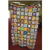 Image 1 : Large colorful crocheted Afgan throw in good clea