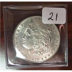 1878-S Morgan Silver Dollar  AU 59