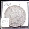 Image 1 : 1921 Peace Silver Dollar  Fine
