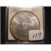1886 Morgan Silver Dollar  (Toned)  BU