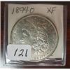 1894-O Morgan Silver Dollar  AU 50