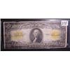 Image 1 : 1922 $20.00 Gold Coin Certificate Note  VG Dark