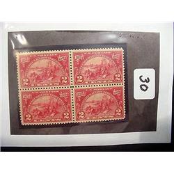 Scott # 615 U.S. Huguenot-Walloon 2 Cent Block of