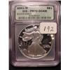 2001-W Silver American Eagle  in  Dansco Album   