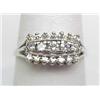 Image 1 : Ladys three row diamond ring approx .50Ctw 14kt w