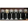 Image 1 : Lot of six etched Avon Hummingbird wine glasses s