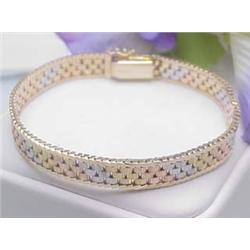 14kt tri-color bracelet 18.0gr