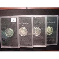 Set of (4) Eisenhower Proof Silver Dollars in Gov
