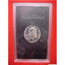 1973 Eisenhower Proof Silver Dollar in Govnt. Cas
