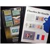 Image 1 : (2) Topical Stamp Panels - Charles De Gaulle and 
