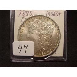 1885-O Morgan Silver Dollar  MS 63+
