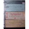 Image 1 : (3) Old 1860s to 1900s Bank Checks w/ Revenue Sta