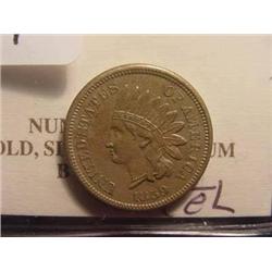 1859 Indian Head Penny  AU 55