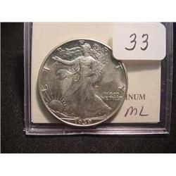 1939-D Walking Liberty Half Dollar  BU