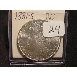 1881-S Morgan Silver Dollar  BU