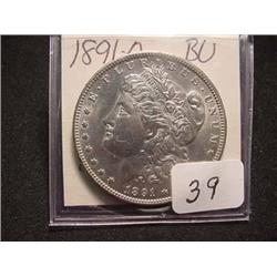 1891-O Morgan Silver Dollar   BU