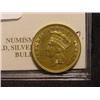 Image 1 : 1854  $3.00 Princess Gold Coin  XF  (Scratch)