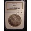 Image 1 : 1881-CC Morgan Silver Dollar  NGC  MS  63