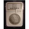 Image 1 : 1890-CC Morgan Silver Dollar  NGC  MS 63  Proof-L