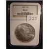 Image 1 : 1893 Morgan Silver Dollar  NGC  MS 64