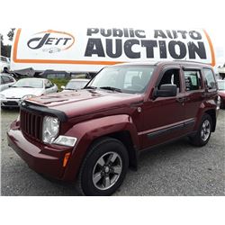 I3 --  2009 JEEP LIBERTY SPORT , Red , 154563  KM's