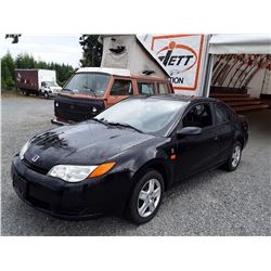 J1 --  2007 SATURN ION , Black , 205763  KM's