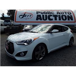 C6A --  2013 HYUNDAI VELOSTER TURBO , White , 172583  KM's