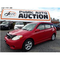 C1 --  2005 TOYOTA MATRIX XR , Red , 238179  KM's
