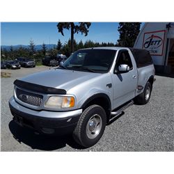 F2 -- 1999 FORD F150 PICKUP, GREY,  UNKNOWN KMS