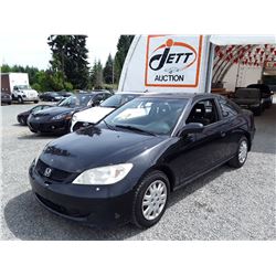 I6 --  2004 HONDA CIVIC LX  , Black , 389227  KM's