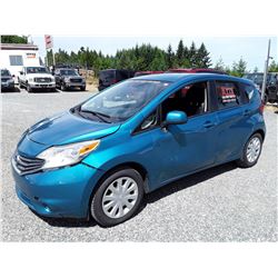 I1 --  2014 NISSAN VERSA  , Green , 395384  KM's