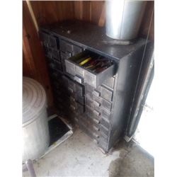 VINTAGE METAL 30 DRAWER SHOP CABINET  / EXCEPTIONAL