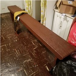 ANTIQUE 9FT OAK WATER BENCH