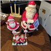 Image 1 : ANTIQUE VINTAGE 4 PIECE LOT X-MAS SANTAS AND CANDLE