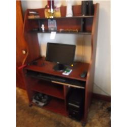 COMPUTER CENTER INCLUDES COMPUTER AND CHAIR