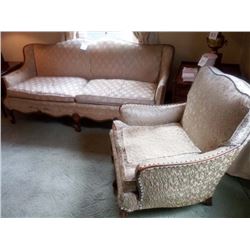 2 PIECE VINTAGE SOFA SET