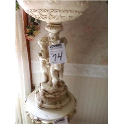 3 CHERUB FOUNTAIN TYPE PIECE WITH FLOWERS