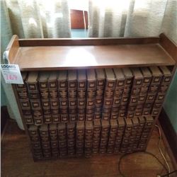 31 VOL. SET ENCYCLOPEDIA AMERICANA, 1955 W/ SHELF